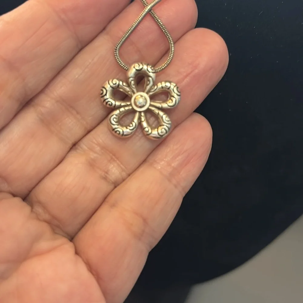 RETIRED BRIGHTON FLORAL REVERSIBLE NECKLACE SET - Picture 3 of 4